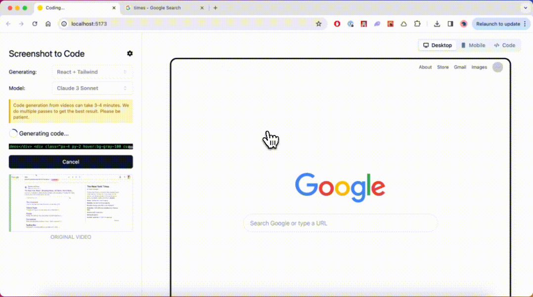 Screenshot to Code插图