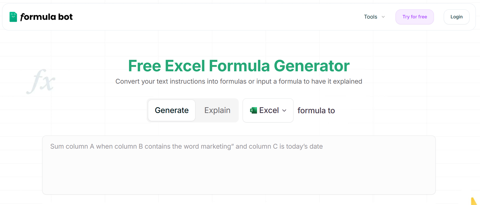 Excel Formula Bot插图