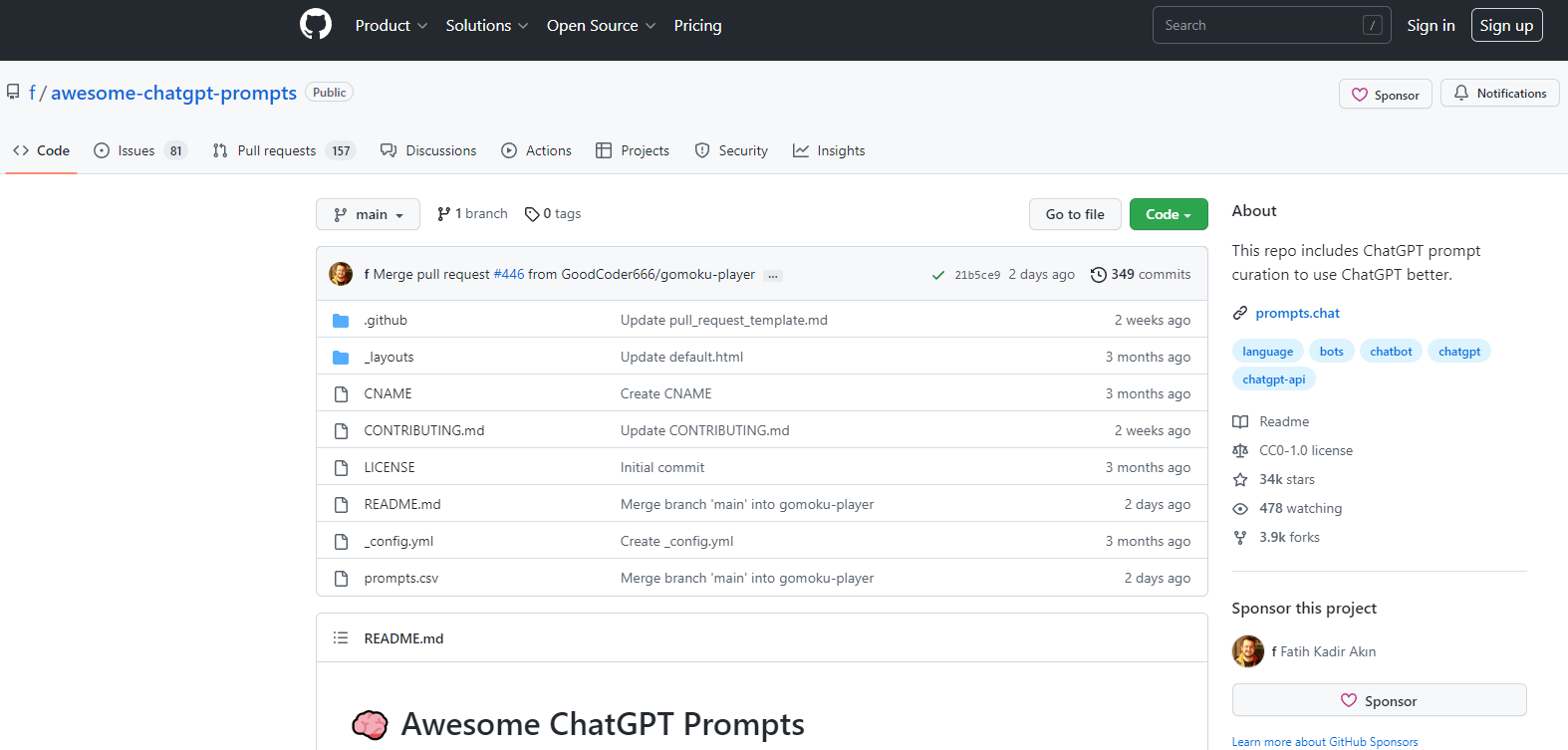 Awesome ChatGPT prompts插图